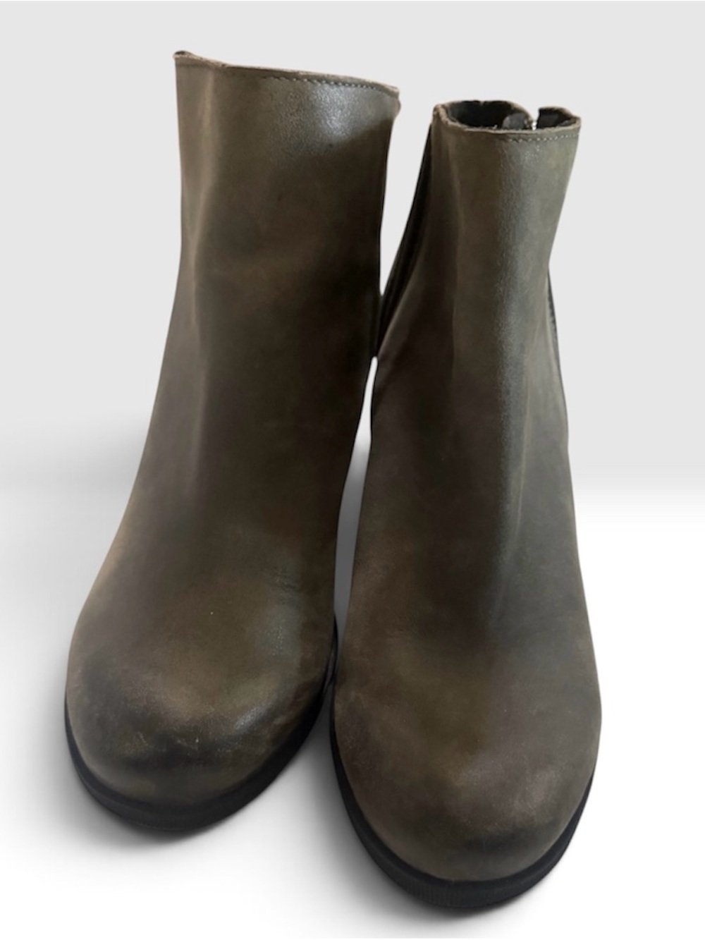 Sorel Gray Weatherproof Leather Ankle Booties